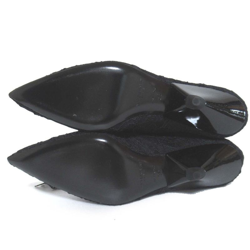 Saint Laurent Paris Flower Embroidery Lace Ankle Boots Size 36 Approx 23cm