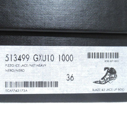 Saint Laurent Paris Flower Embroidery Lace Ankle Boots Size 36 Approx 23cm