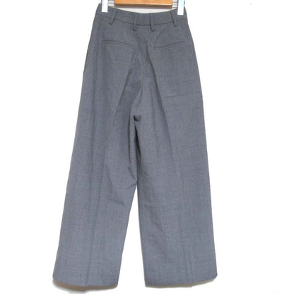 Prada 2024 Model Virgin Wool High Waist Wide Slacks Pants Size 36 160/58a Gray