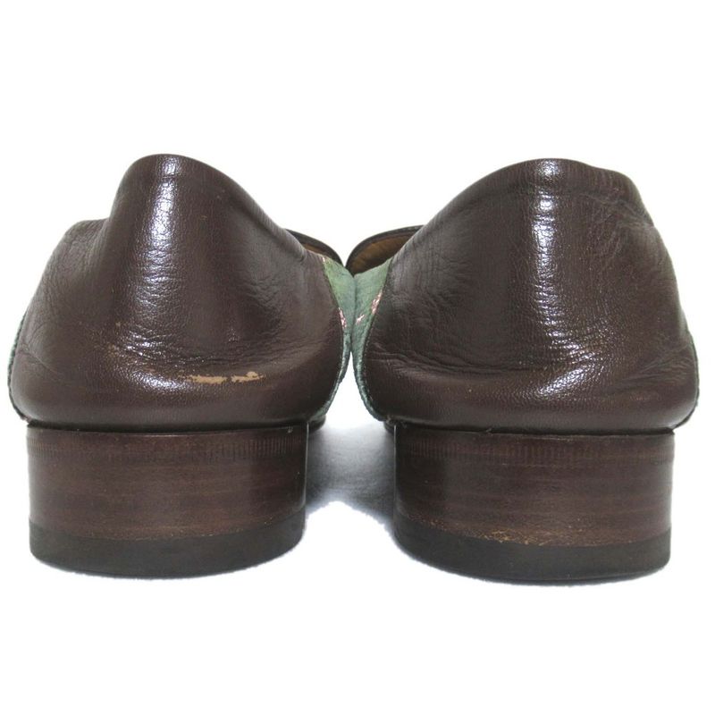 Gucci Velvet GG Pattern Horsebit Heel Step Loafer Babouche 526298 Size 7.5