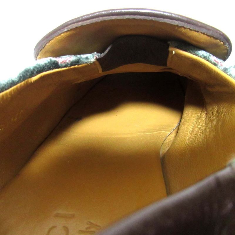 Gucci Velvet GG Pattern Horsebit Heel Step Loafer Babouche 526298 Size 7.5