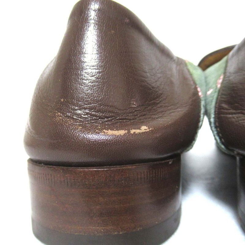 Gucci Velvet GG Pattern Horsebit Heel Step Loafer Babouche 526298 Size 7.5