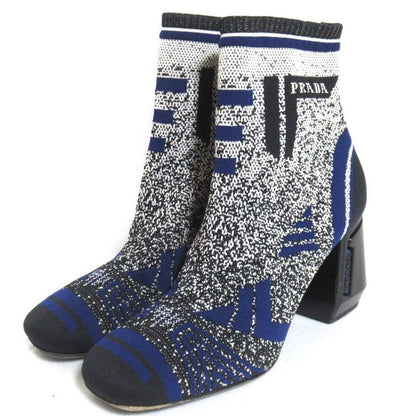 Prada Knit Sock Boots Ankle Boots Short Boots Size 36.5 23.5cm (9.25in) Black X