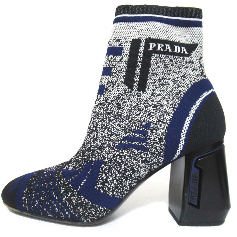Prada Knit Sock Boots Ankle Boots Short Boots Size 36.5 23.5cm (9.25in) Black X