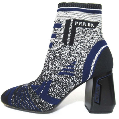Prada Knit Sock Boots Ankle Boots Short Boots Size 36.5 23.5cm (9.25in) Black X