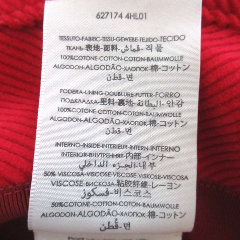 Gucci Orgasmique Corduroy Fedora Hat Bucket Hat 627174 L Size 59cm (23.23in)