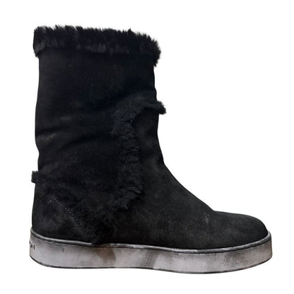 Louis Vuitton Mouton Boots Size 36 About 23cm (9.06in) Black Women's Used