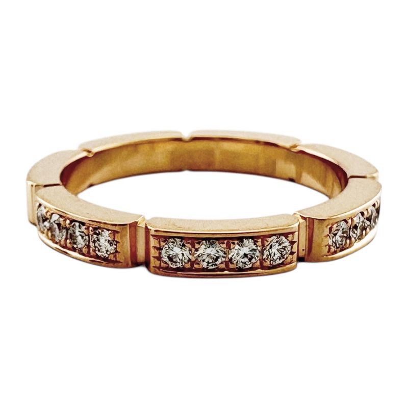 Cartier Maillon Panthère Ring Size 10 18k Gold 18k Pink Gold Diamond Ladies
