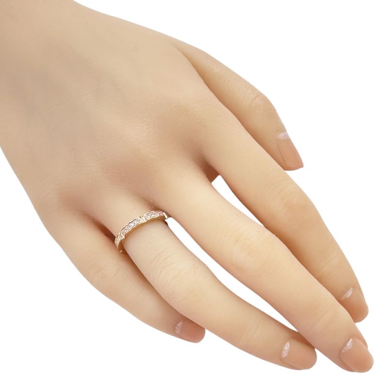 Cartier Maillon Panthère Ring Size 10 18k Gold 18k Pink Gold Diamond Ladies