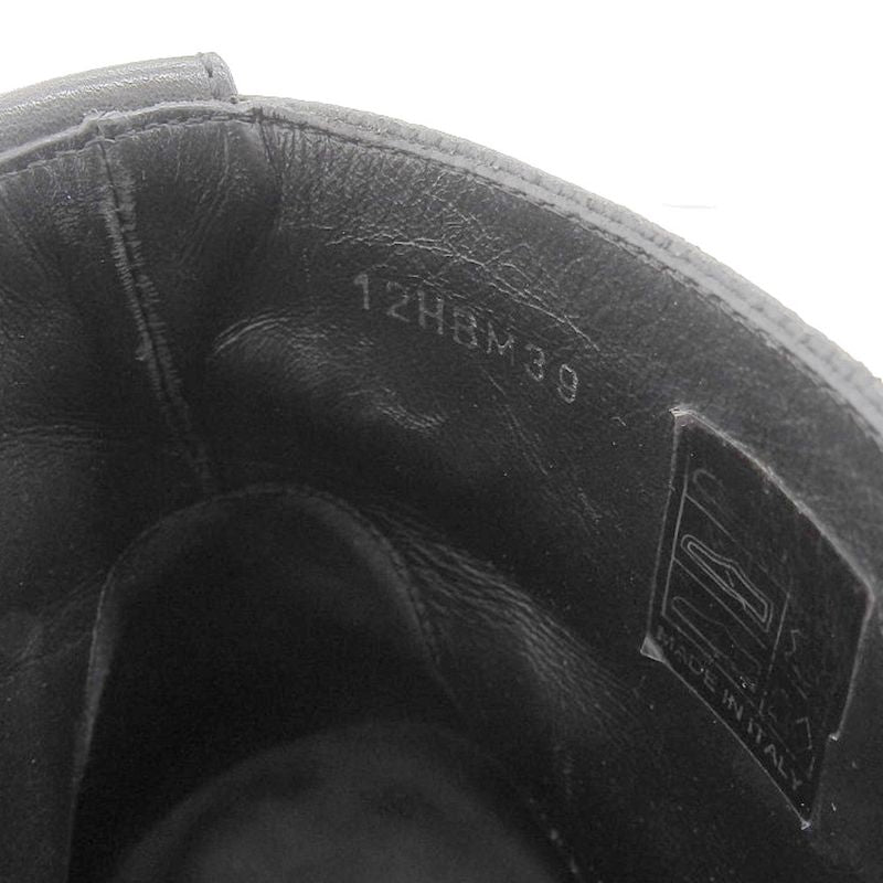 Good DIOR Homme DIOR Homme Leather Front Zip Lace Up Short Boots 39 Approx 24cm