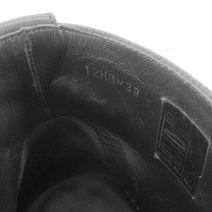 Good DIOR Homme DIOR Homme Leather Front Zip Lace Up Short Boots 39 Approx 24cm