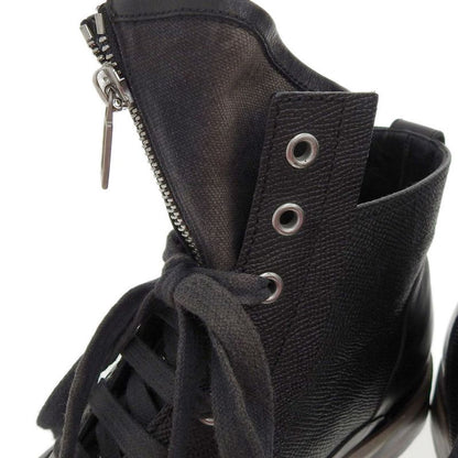 Good DIOR Homme DIOR Homme Leather Front Zip Lace Up Short Boots 39 Approx 24cm