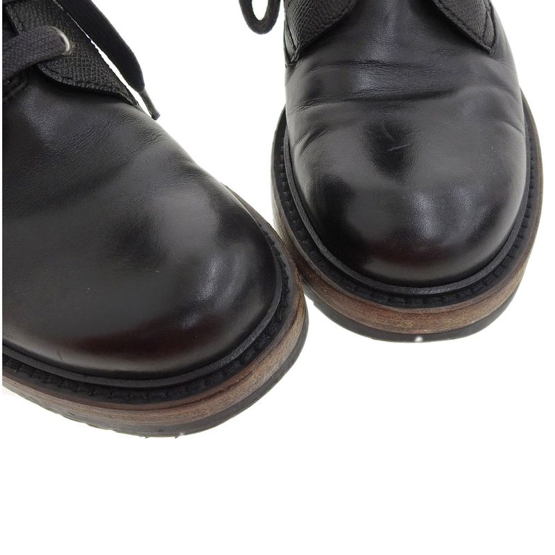 Good DIOR Homme DIOR Homme Leather Front Zip Lace Up Short Boots 39 Approx 24cm