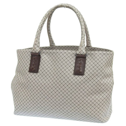 Good Bottega Veneta Marco Polo Intreccio Jet PVC Canvas Tote Bag Grey Men's Used