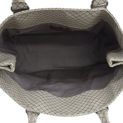 Good Bottega Veneta Marco Polo Intreccio Jet PVC Canvas Tote Bag Grey Men's Used