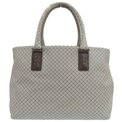 Good Bottega Veneta Marco Polo Intreccio Jet PVC Canvas Tote Bag Grey Men's Used