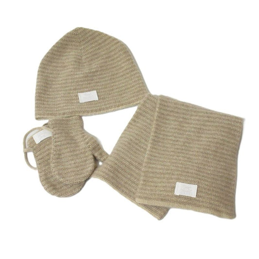 Unused Hermes 100% Cashmere Baby Children's Scarf Gloves Mittens Hat Knit Hat