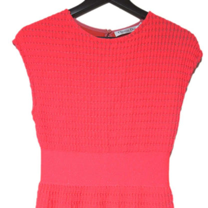 Christian DIOR Raf Simons Period Knee Length French Sleeve Knit Dress I40