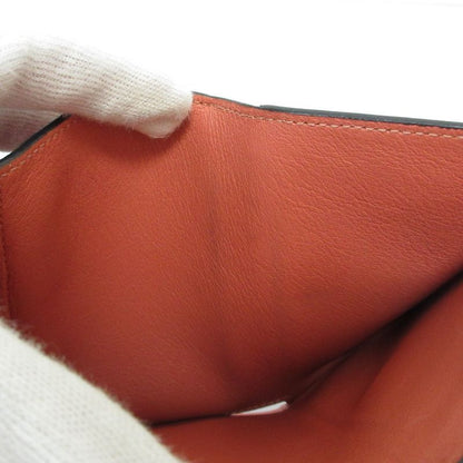 Good Loewe Small Vertical Leather Compact Wallet Trifold Wallet Beige Ladies