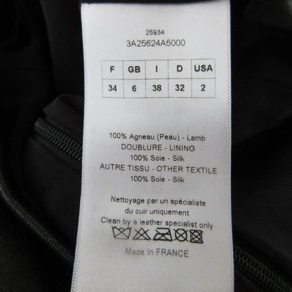 Christian Dior Leather Bodycon Dress Size 34 Black Women's Used