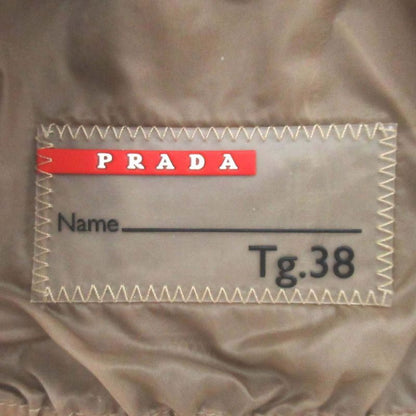 Prada Sport Short Sleeve Zip Up Nylon Hoodie Jacket Hoodie Size 38 Mocha Brown