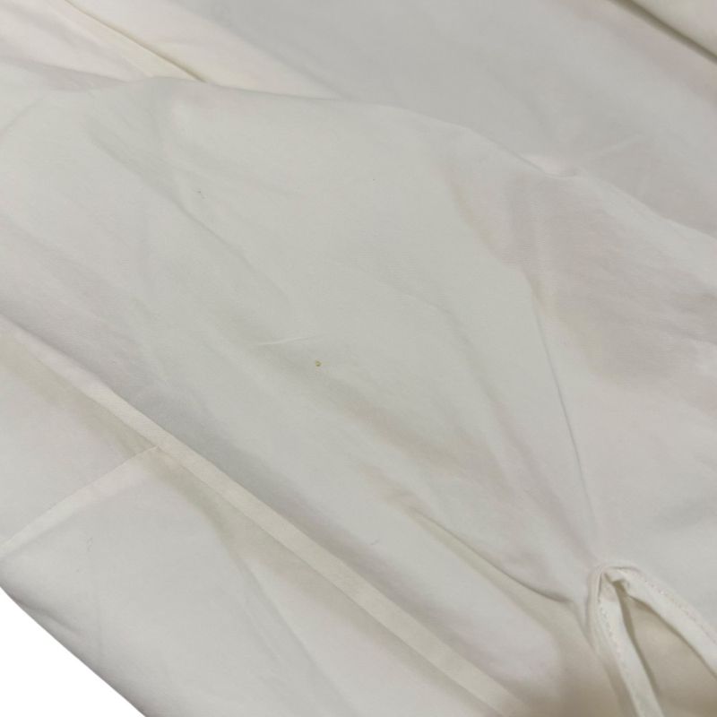 Gucci Cubic Sleeve Open Collar Embroidered Blouse Shirt Size 42 White Ladies