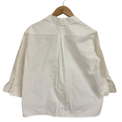 Gucci Cubic Sleeve Open Collar Embroidered Blouse Shirt Size 42 White Ladies