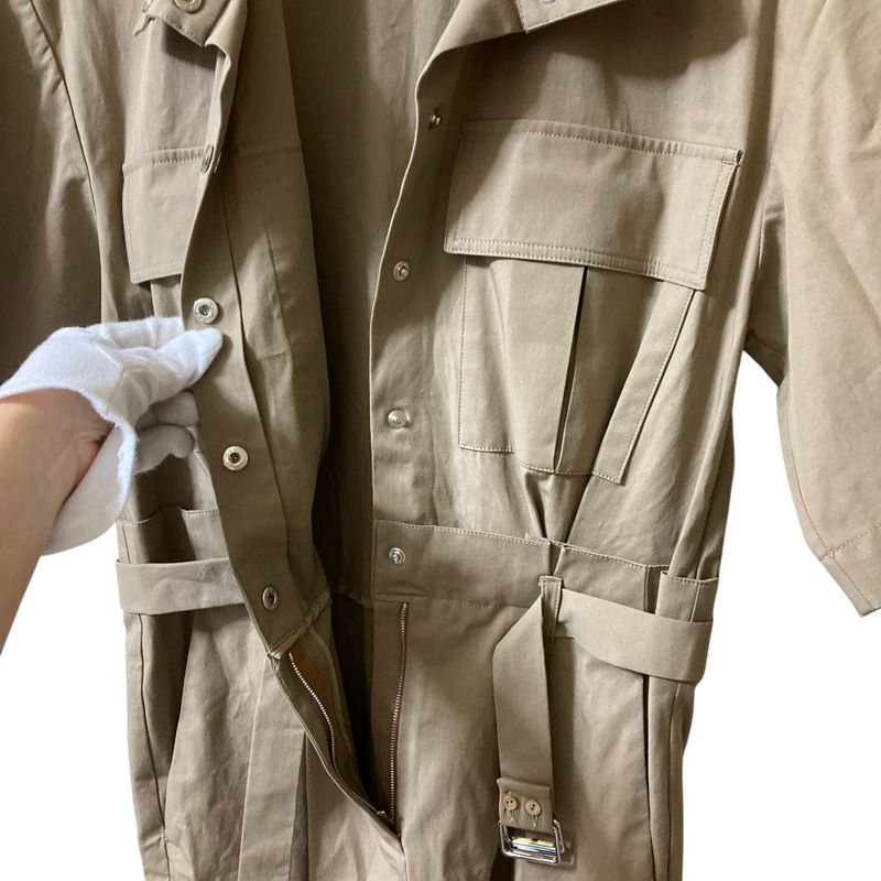 Good Gucci Belted Safari Dress Size 38 Gray Ladies Used