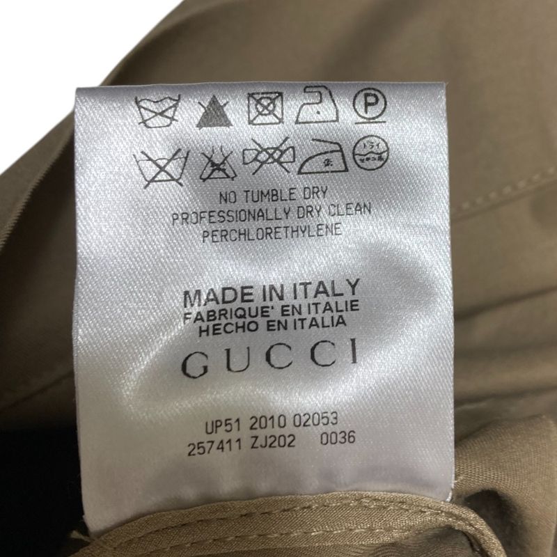 Good Gucci Belted Safari Dress Size 38 Gray Ladies Used