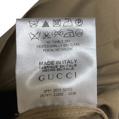 Good Gucci Belted Safari Dress Size 38 Gray Ladies Used