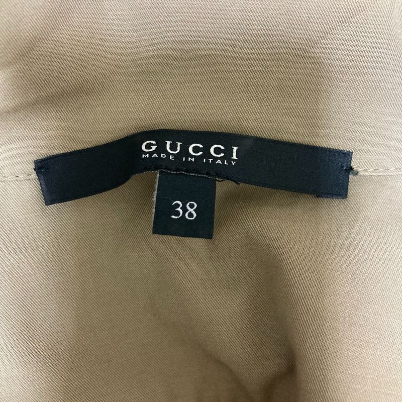 Good Gucci Belted Safari Dress Size 38 Gray Ladies Used