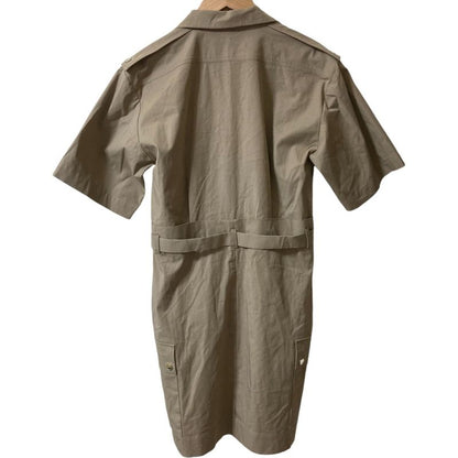 Good Gucci Belted Safari Dress Size 38 Gray Ladies Used