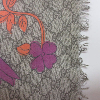 Good Gucci Jubilee Print Modal Silk Large Scarf Shawl Beige Multicolor Men's