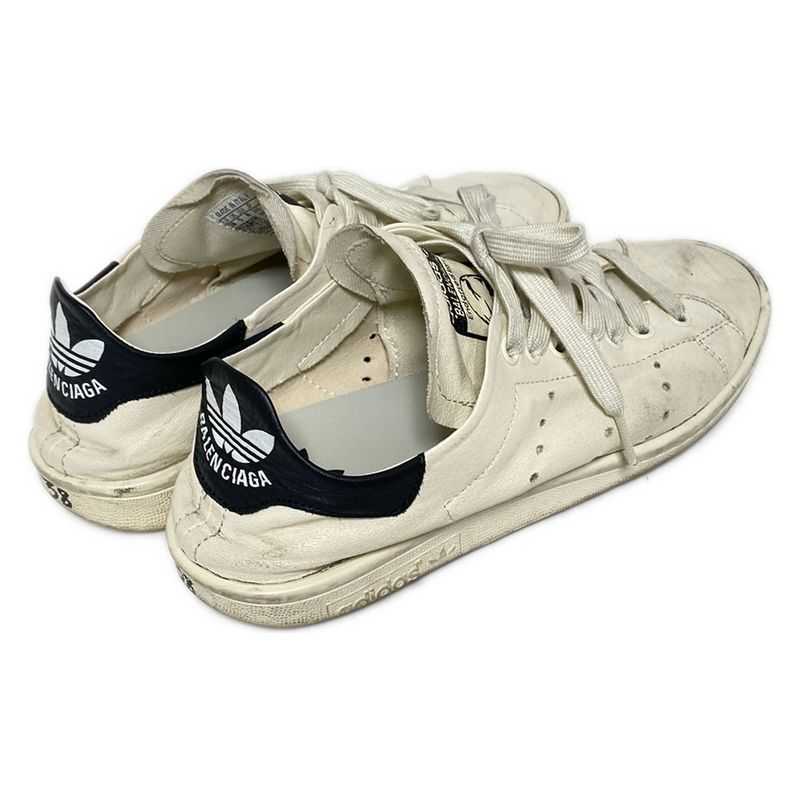 Balenciaga Sneakers 24 Women's Stan Smith 721836 Ivory And Black Adidas