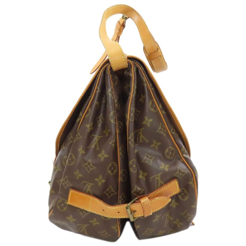 Louis Vuitton M42252 Saumur LL Shoulder Bag Monogram Canvas Women