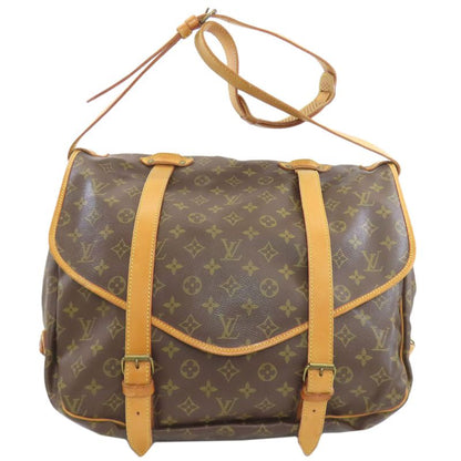 Louis Vuitton M42252 Saumur LL Shoulder Bag Monogram Canvas Women