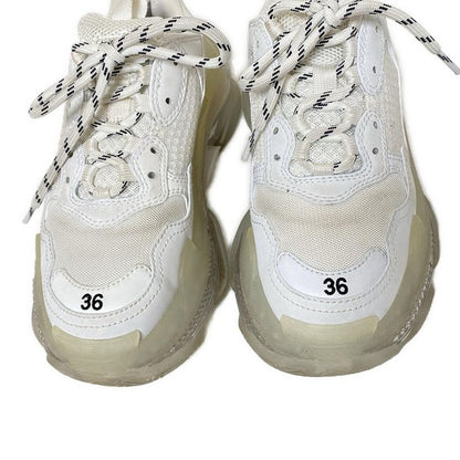 Balenciaga Sneakers 24 Women Triple S 544351 White Clear Sole Leather