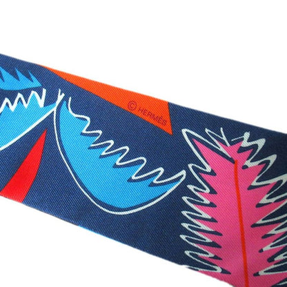 Hermes Sea Surf and Fun Sea and Surf and Fun Silk Twilly Scarf Multicolor