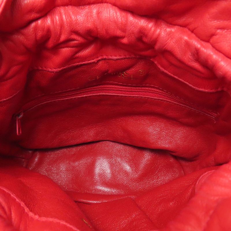 Chanel Drawstring Shoulder Matelasse Gold Hardware Shoulder Bag Satin Women