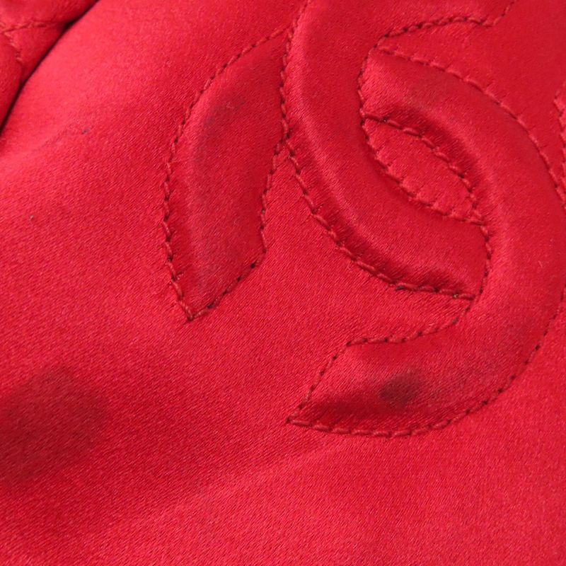 Chanel Drawstring Shoulder Matelasse Gold Hardware Shoulder Bag Satin Women