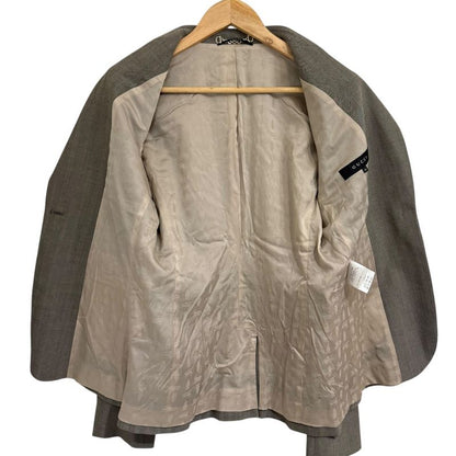 Gucci Herringbone Stretch Single Tailored Jacket Size 44 Gray Ladies Used