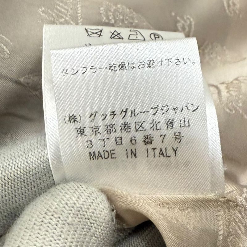 Gucci Herringbone Stretch Single Tailored Jacket Size 44 Gray Ladies Used