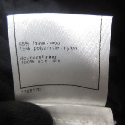 Chanel 07a Coco Mark Tweed Skirt P31951 Size 36 Black Ladies Used