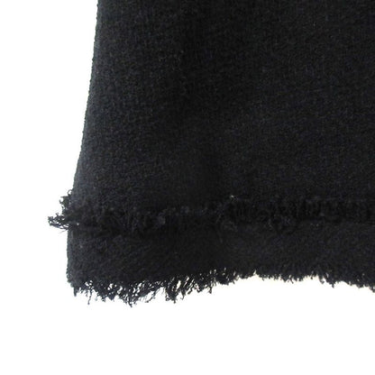 Chanel 07a Coco Mark Tweed Skirt P31951 Size 36 Black Ladies Used