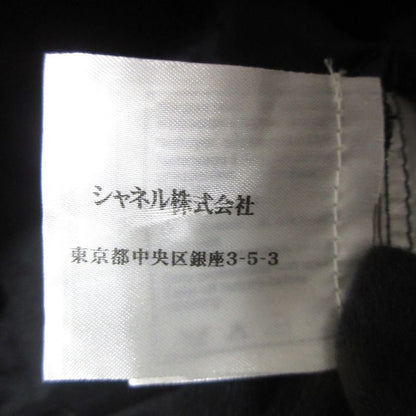 Chanel 07a Coco Mark Tweed Skirt P31951 Size 36 Black Ladies Used