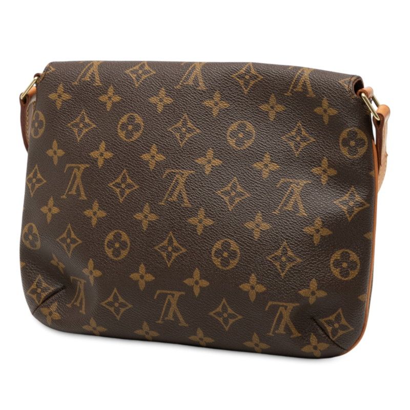 Louis Vuitton Monogram Musette Tango Short M51257 Brown PVC Leather Women Louis