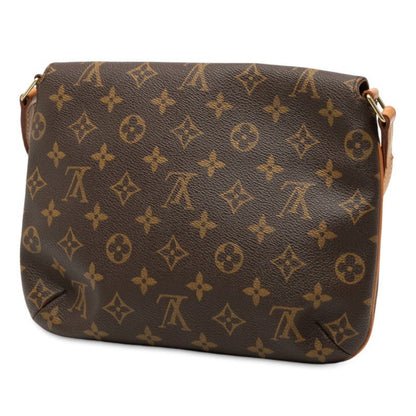 Louis Vuitton Monogram Musette Tango Short M51257 Brown PVC Leather Women Louis