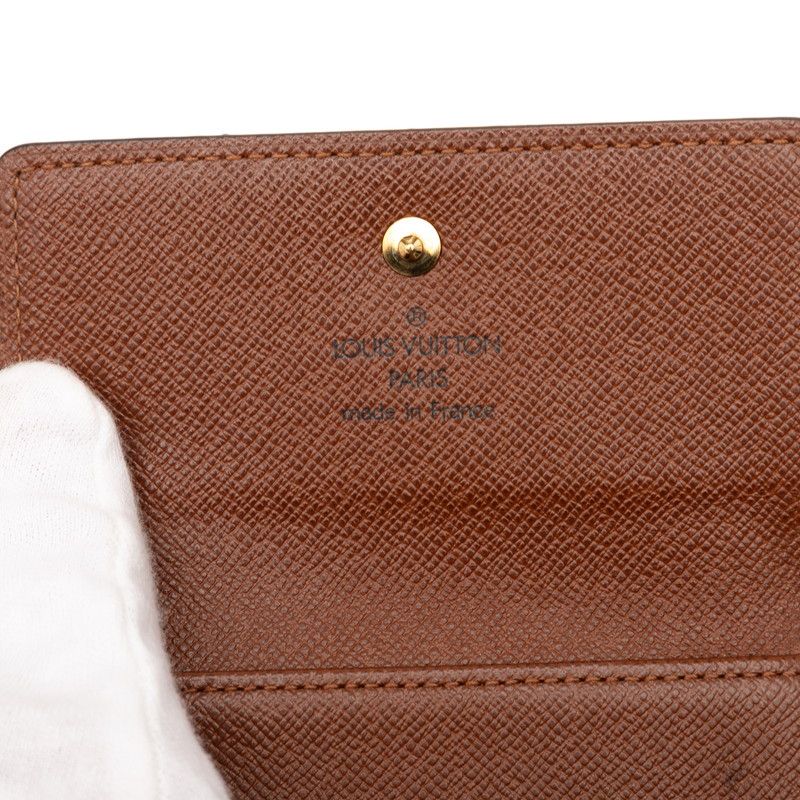 Louis Vuitton Monogram Porte Monet Vieux Carte Cles Di M61652 Brown PVC Leather