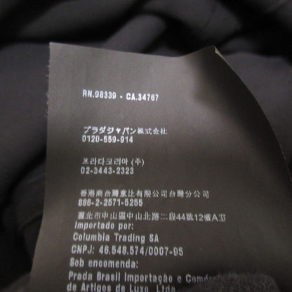 Unused Prada Ruffle Design Stretch Sleeveless Dress P396u Size 38 Black Women's