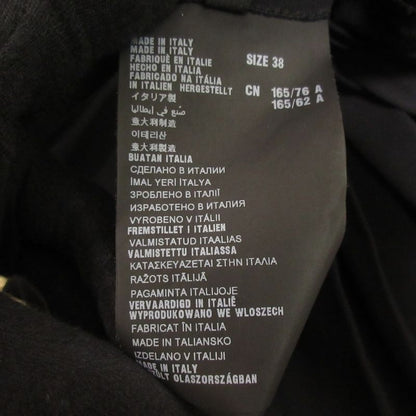 Unused Prada Ruffle Design Stretch Sleeveless Dress P396u Size 38 Black Women's